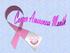 Cancer Awareness Month